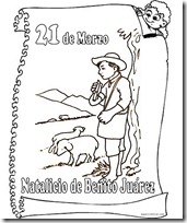natalicio Benito Juarez 1 magen para colorear benito juarez