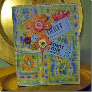 Ticket Altered book