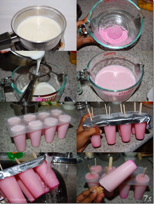 Rosemilk popsicle process