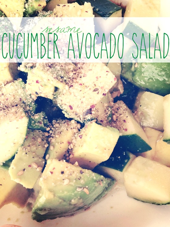 Sesame Cucumber Avocado Salad