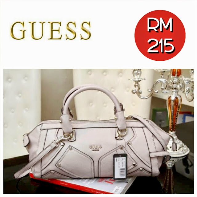 GUESS Bowling Bag (Black, Beige & Light Blue) SHANTEK COLLECTION