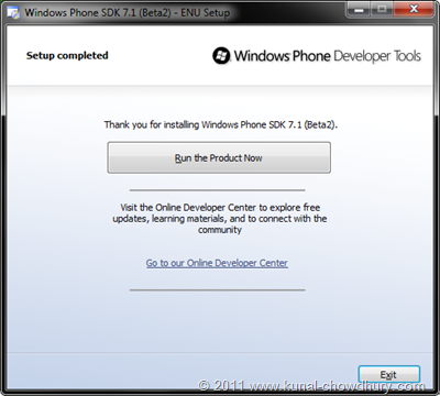 WP7.1 Mango SDK Beta 2 Installation Screen 12 WP7.1 Mango SDK Beta 2 Installation Screen 12