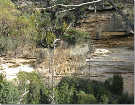 Cliffs on Western side closer view