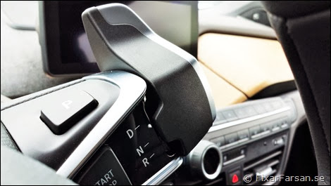 BMW-känsla-knappar-Reglage-Elbilen-i3-Växelspak