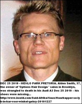 SMITH Alden Menlo Park hairdresser murdered because of homophobia or because he exposed Metro Cops Corruption on CarteBlancheTV