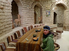 Staying in a salt hotel in San Juan, Southwestern Bolivia.