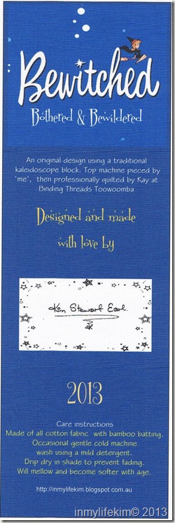 Bewitched Quilt Label 001