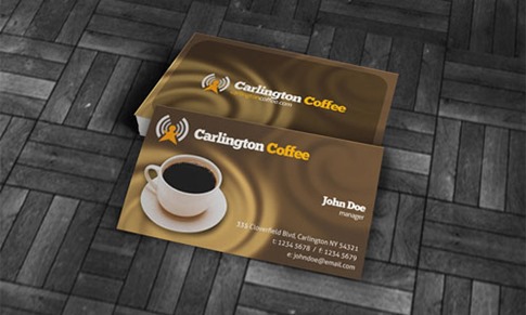 Coffee and Cefeteria Business Card Template