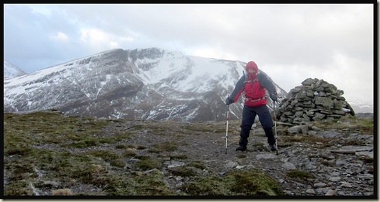 Meall Odhar summit - 656 metres - a trifle breezy