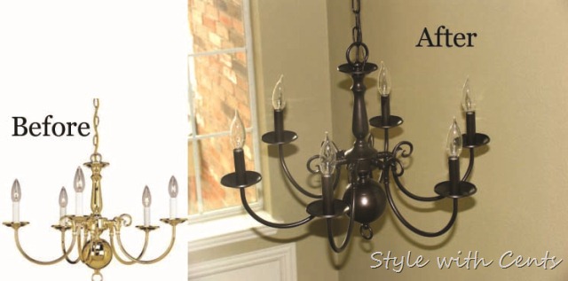 Re Using An Old Discarded Chandelier, How To Spray Paint An Old Chandelier