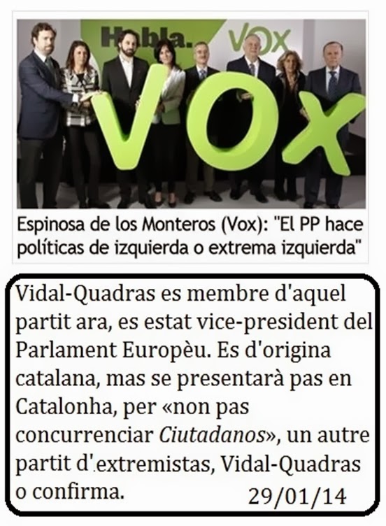 Vidal Quadras Vox extremisme