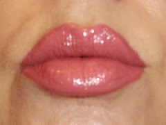 wearing L'Oreal Infallible ProLast Lipcolor in Permanent Blush