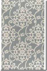 gray white rug