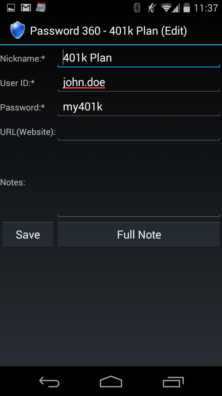 Password 360 Plus Screen 3