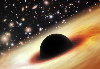 quasar com um buraco negro supermaciço no Universo distante