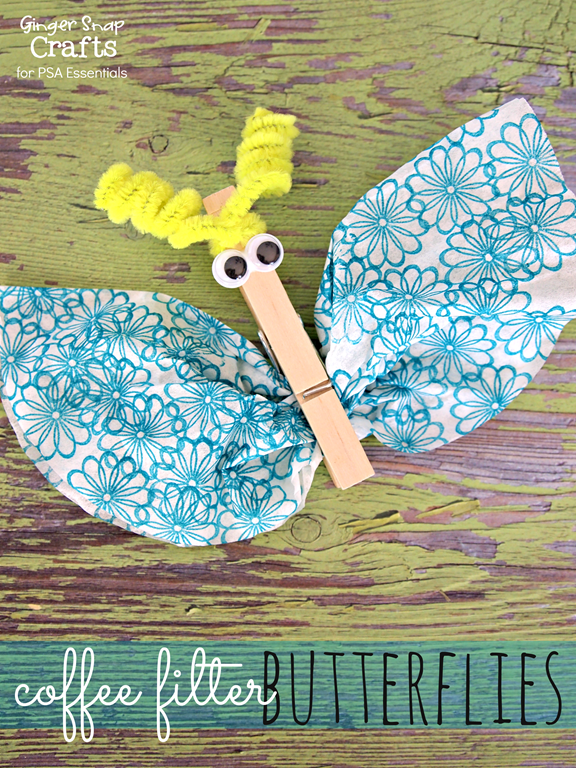 coffee filter butterflies from GingerSnapCrafts