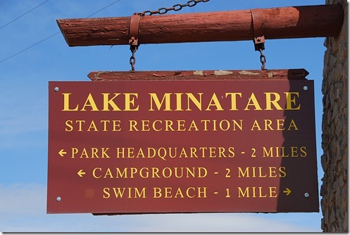Lake Minatare Sign