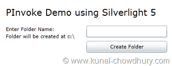 What's New in Silverlight 5 RC - Create Directory from Browser using PInvoke