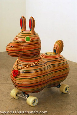 arte esculturas com skate reciclado desbaratinando  (38)