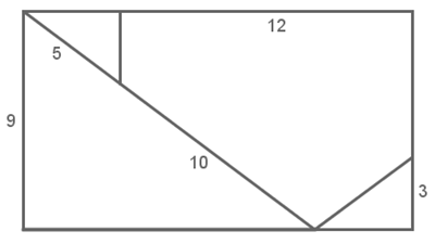 rettangolo suddiviso in triangoli e pentagono