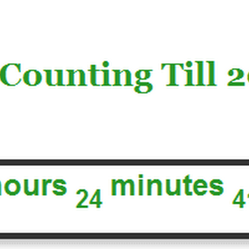 New Year CountDown Widget For Blogs