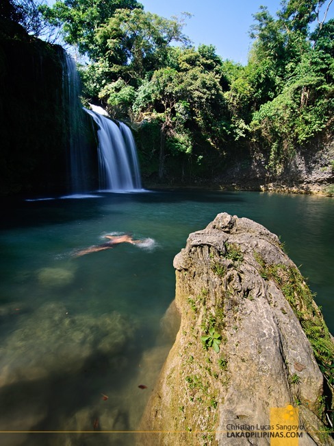Swimming at Pangasinan's Bolinao Falls