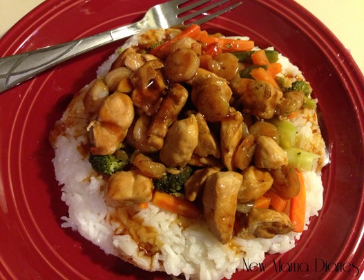 Asian Inspired Chicken & Shrimp Vegetables over Jasmine Rice | NewMamaDiaries.blogspot.com