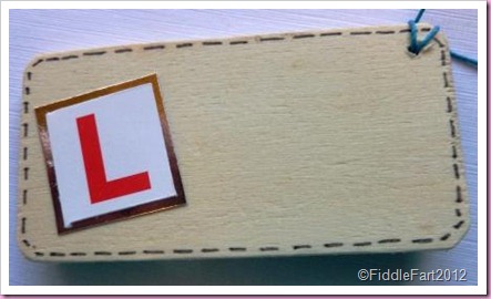 Driving test Wooden Gift Tag 1