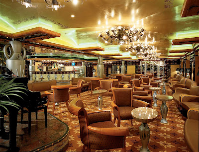 Legends Café, on deck 2 of Carnival Legend, offers specialty coffees, pastries and cakes.