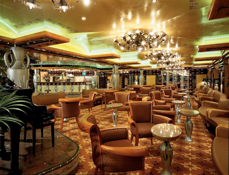 Legends Café, on deck 2 of Carnival Legend, offers specialty coffees, pastries and cakes.