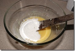 Adding flour