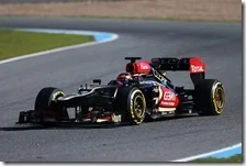 Raikkonen con la Lotus nei test di Jerez 2013