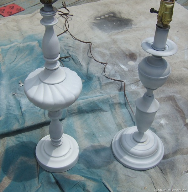 How to spray paint lamps (Little Victorian)