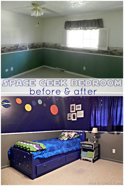 space geek bedroom before and after