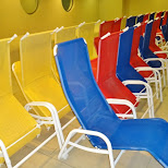 lawn chairs at the olympia pool in Seefeld, Austria 