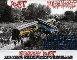 Rot_&_Agathocles_Mincing_Grindcore_Wreckage_(Split_Tape)_cover_01 - Cópia