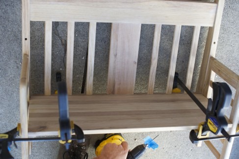 clamps toddler bed bench