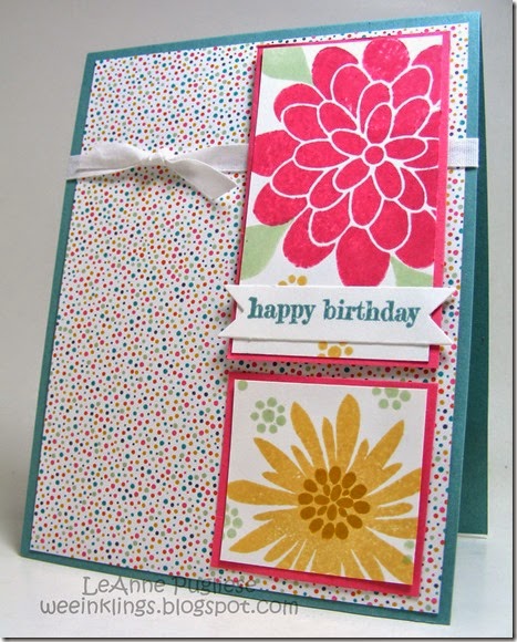 LeAnne Pugliese WeeInklings Flower Patch Stampin Up Birthday Something to Say 