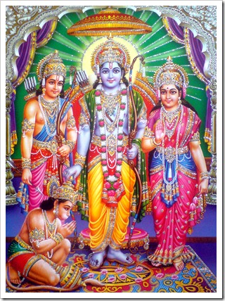Sita, Rama, Lakshmana, Hanuman