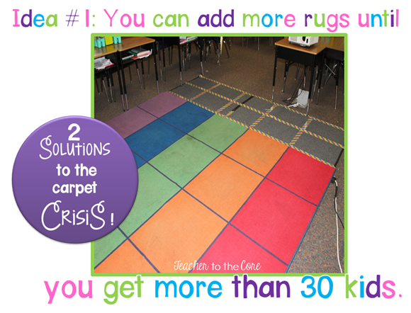 Sit Spots & Teacher to the Core carpet crisis addressed