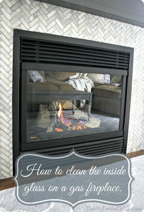 Cleaning gas fireplace glass from Thrifty Decor Chick