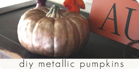 metallic pumpkins