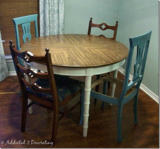 dining table makeover before