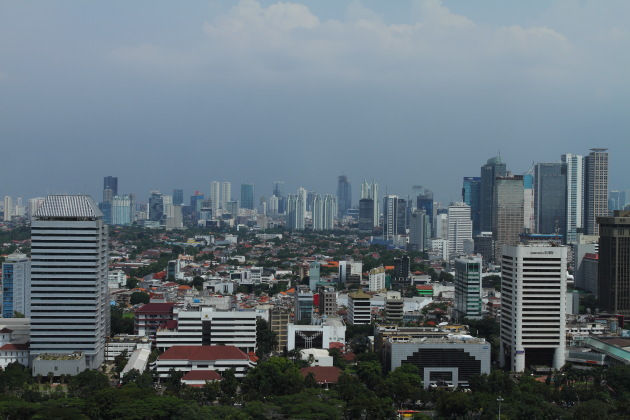 Jakarta skyline seen from Monas
