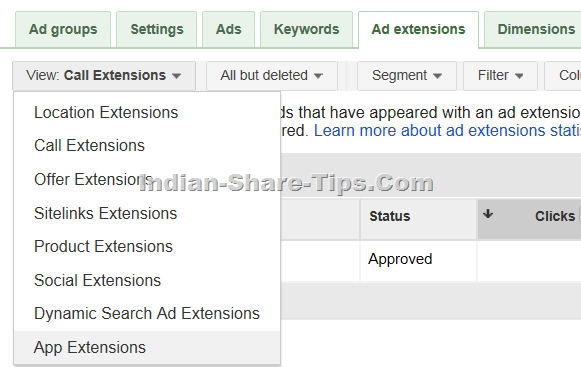 Change Call Extension Number in Adwords Advertisement