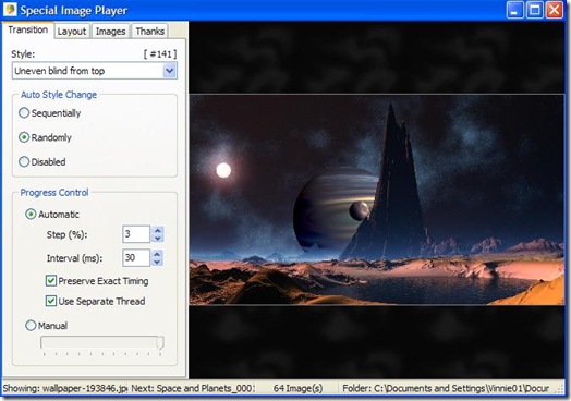 Special Image Player effetti di transizione Special Image Player effetti di transizione
