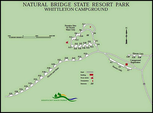 00b1h - Natural Bridge State Park - Whittleton Campground Map