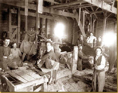 Inside a sawmill