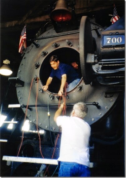 17 Spokane, Portland & Seattle A-1 Class 4-8-4 #700 at the Brooklyn Roundhouse in Portland, Oregon on August 25, 2002