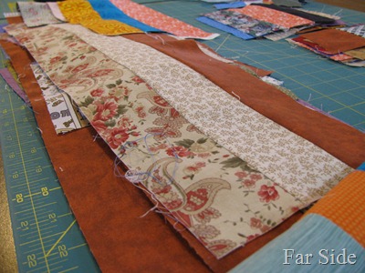 strips of fabric sewn together
